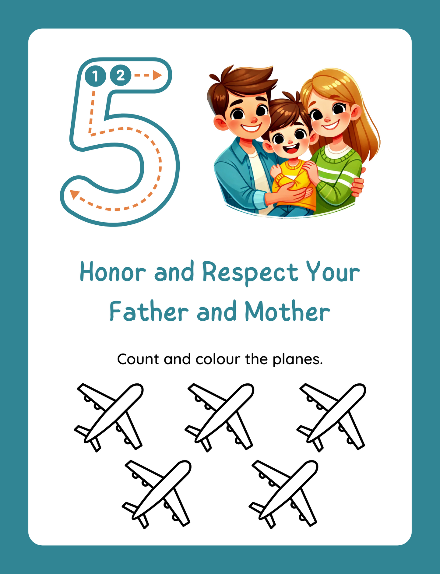 The Ten Commandments Number Tracing Book