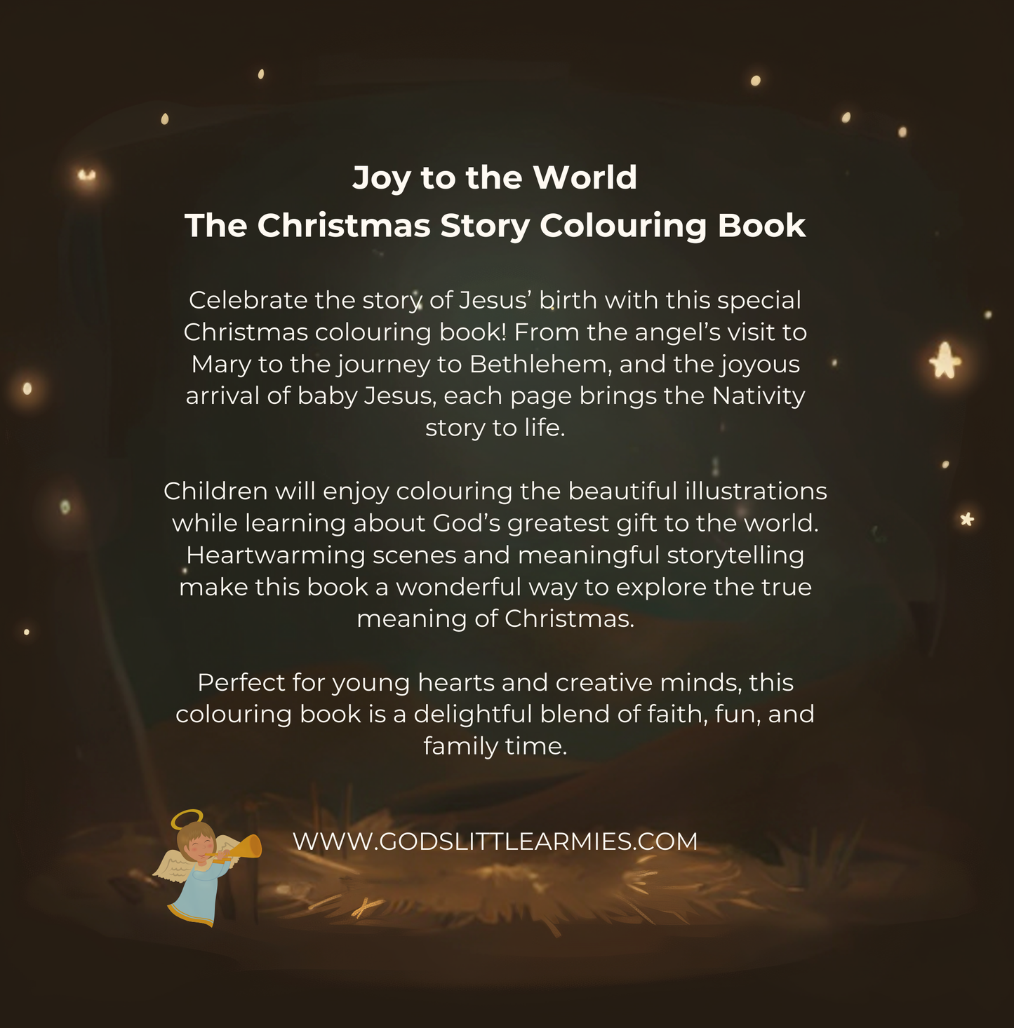 Joy to the World: The Christmas Story Colouring Book